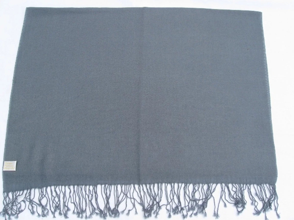 (Slate Shawl) Shawl/Shawls/Scarf/Scarves/Wrap/Stole/Muffler/Cape/Ruana/Blanket/Throw/Pashmina Shawl/Cashmere Grey Scarf/Wool/Silk Regular