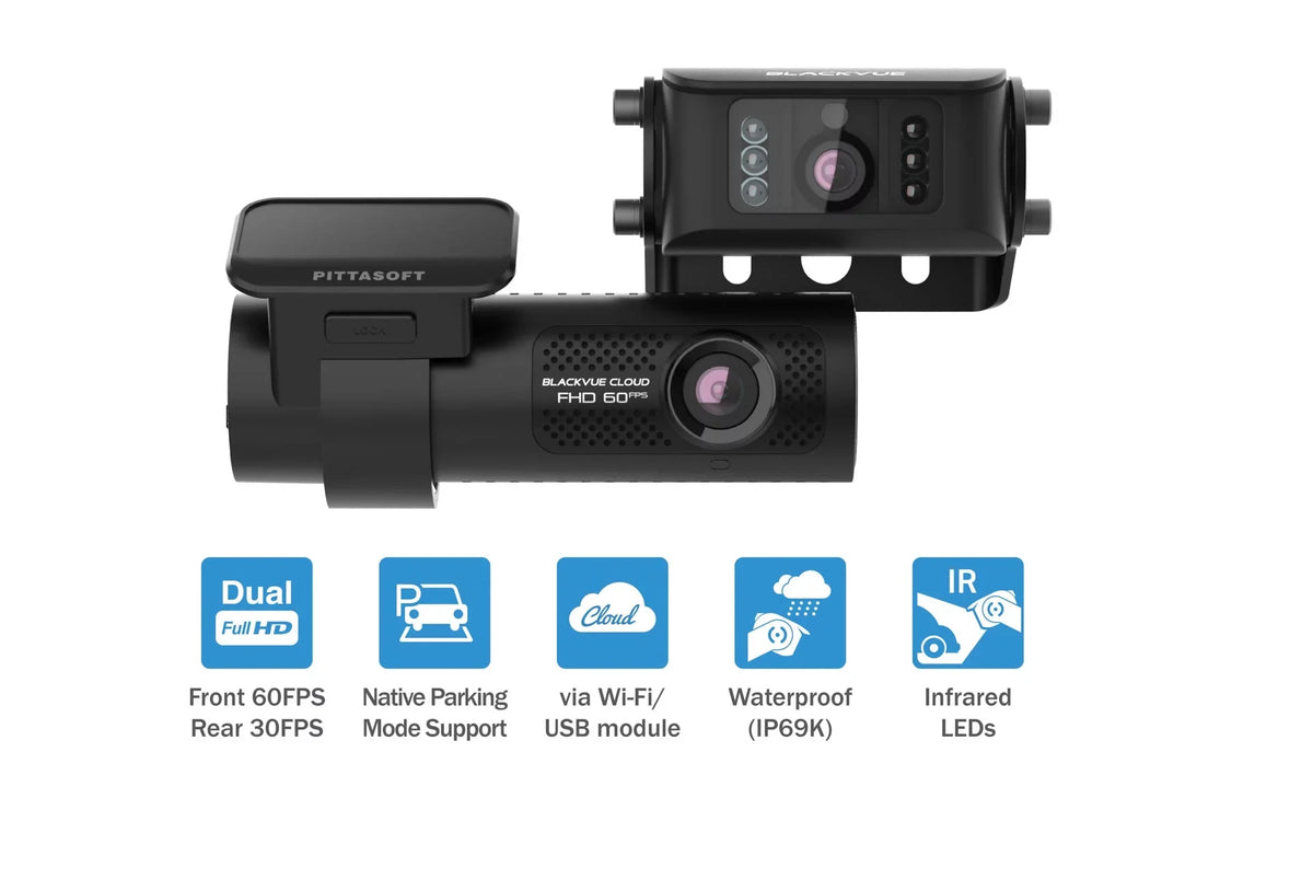 60FPS 128GB GPS Exterior Cam & DR770X-2CH-TRUCK Front BlackVue + Cloud-Ready Dash WiFi With | Waterproof 1080p Card
