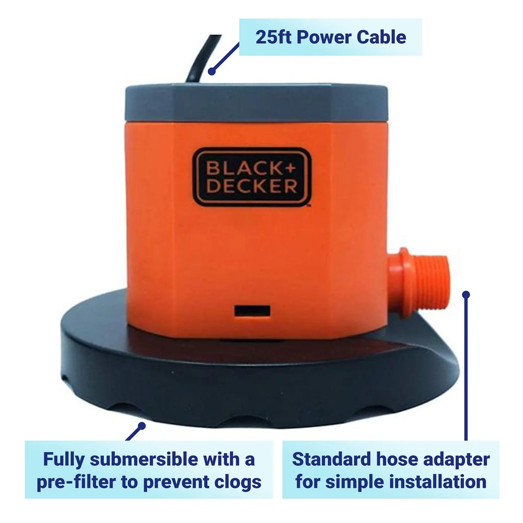 GPH 800 Cover Black+Decker Submersible Pool Pump