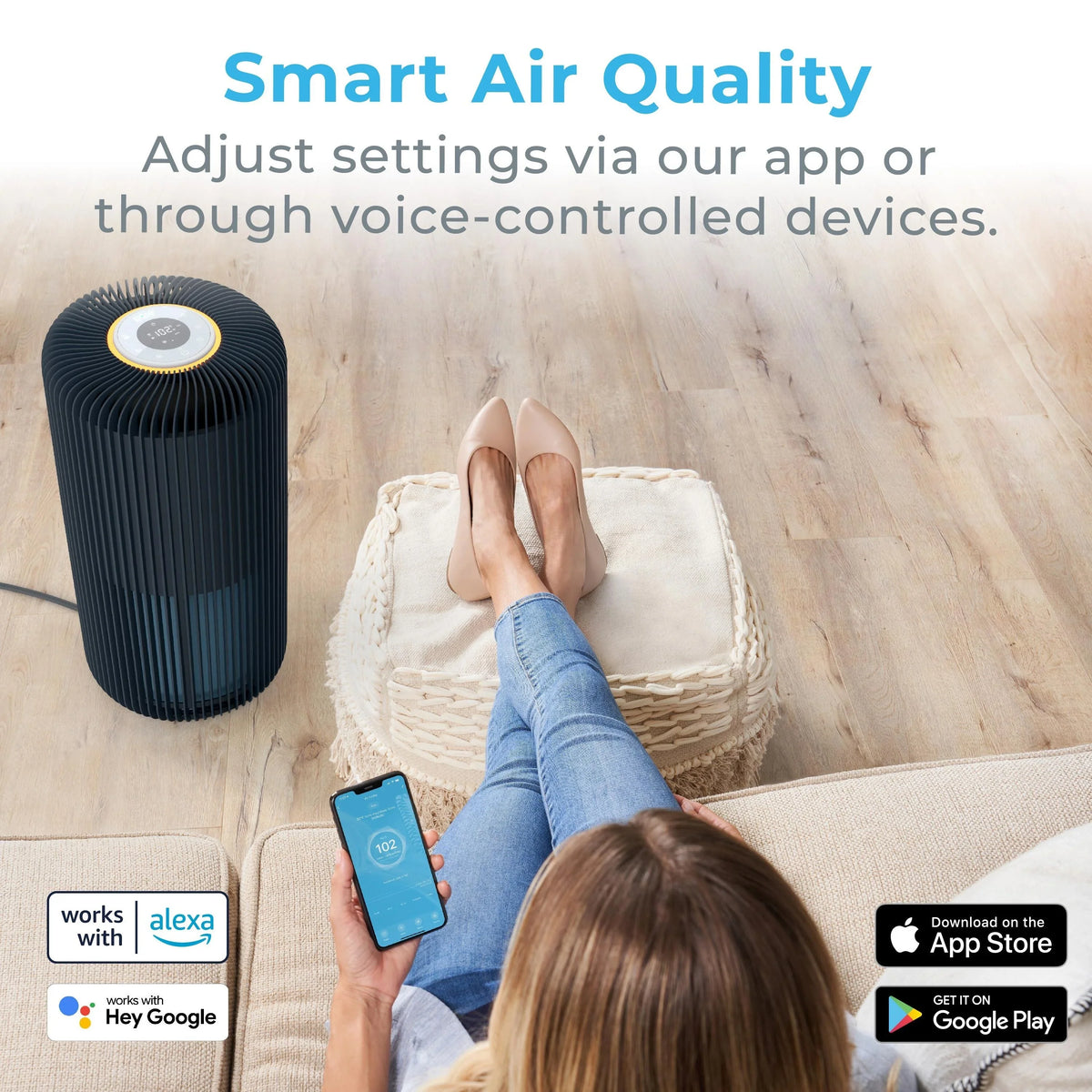 True Purifier 5-in-1 Light Pure with App UV-C Smart and Graphite HEPA Air Control Enrichment ®