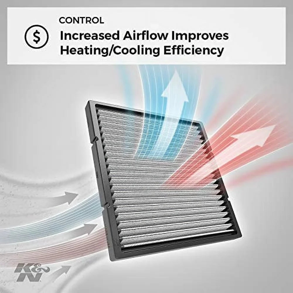 Dodge/Chrysler Washable Town and VF2038 Reusable: & (Grand Select nation Models, Van, K&N Vehicle For Designed Caravan, Filter: Air 2008-2018 Van) Cargo Cabin