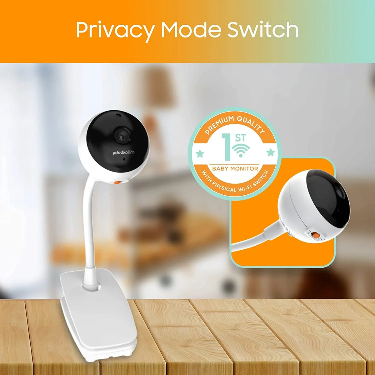 CHILLAX Baby Vision Monitor HogoR Full Night by WiFi Giraffe Pro Camera 2-Way Audio Smart HD