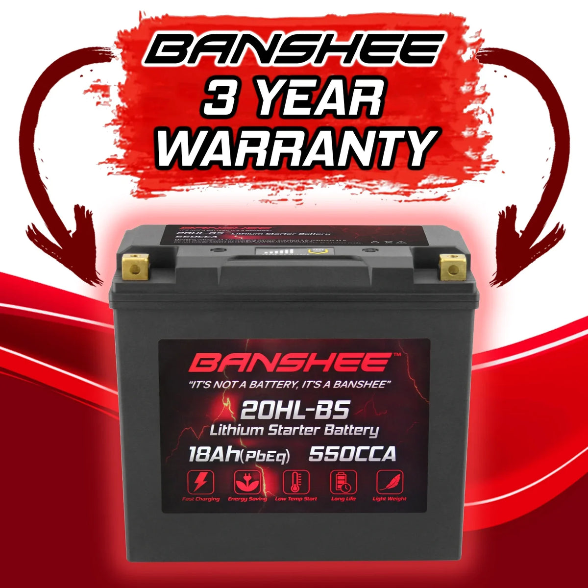 Banshee Sea-Doo LiFePO4 2016 Compatible 2016 Pro Battery 215 to Wake YTX20L-BS Motorsports with