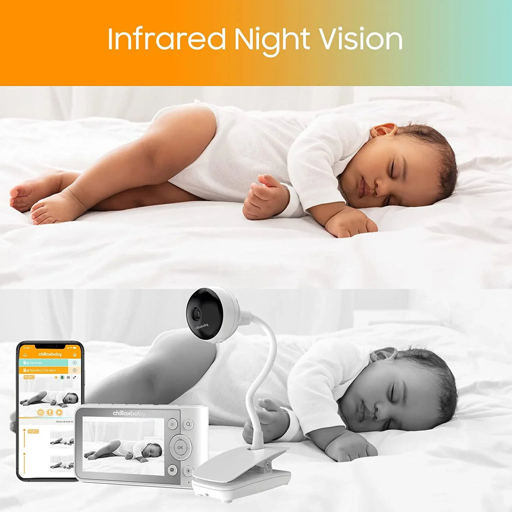 CHILLAX Baby Vision Monitor HogoR Full Night by WiFi Giraffe Pro Camera 2-Way Audio Smart HD