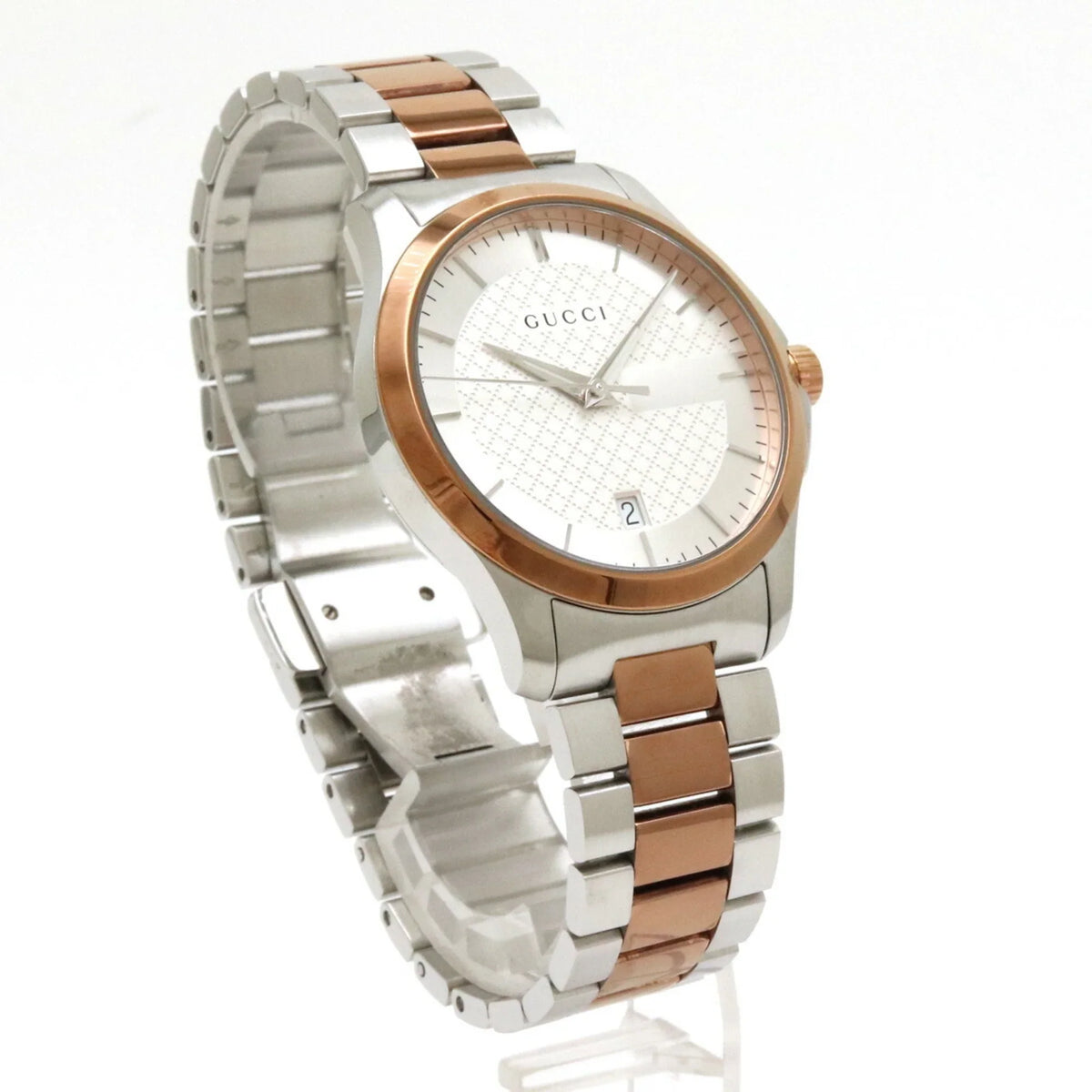 Men's Dial Quartz Watch 126.4 Collection YA126447 Date SS Silver Pre-Owned G PGPVD Timeless (Good)