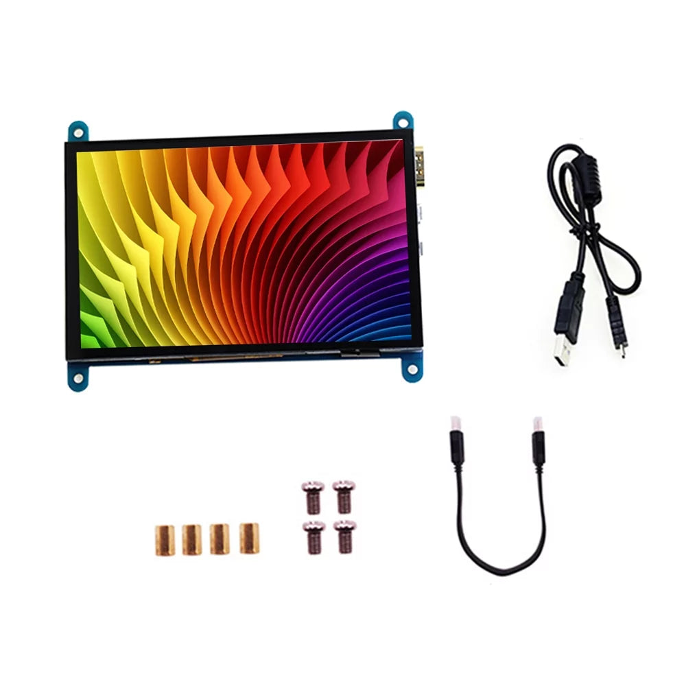 800*480 Pi Resolution Raspberry Inch Compatible with Tool Andoer 5 Touchscreen Capacitive with Portable Interface Small Display USB