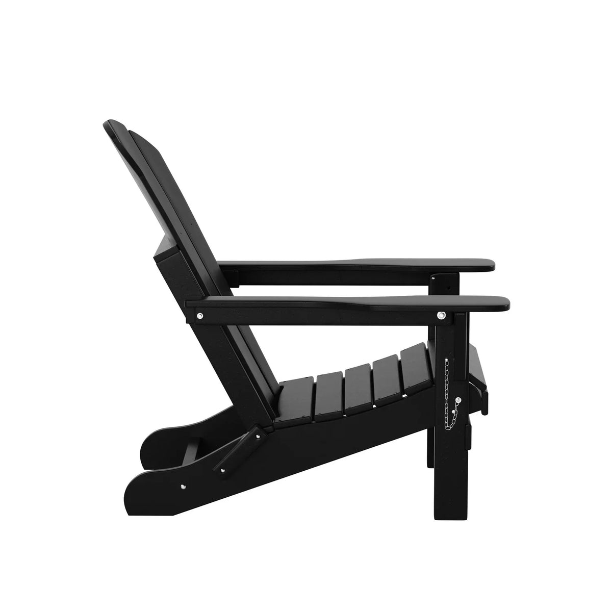 Classic Outdoor (Set Chairs EXTRA Poly Black 4), Patio Adirondack Folding PLATINUM of