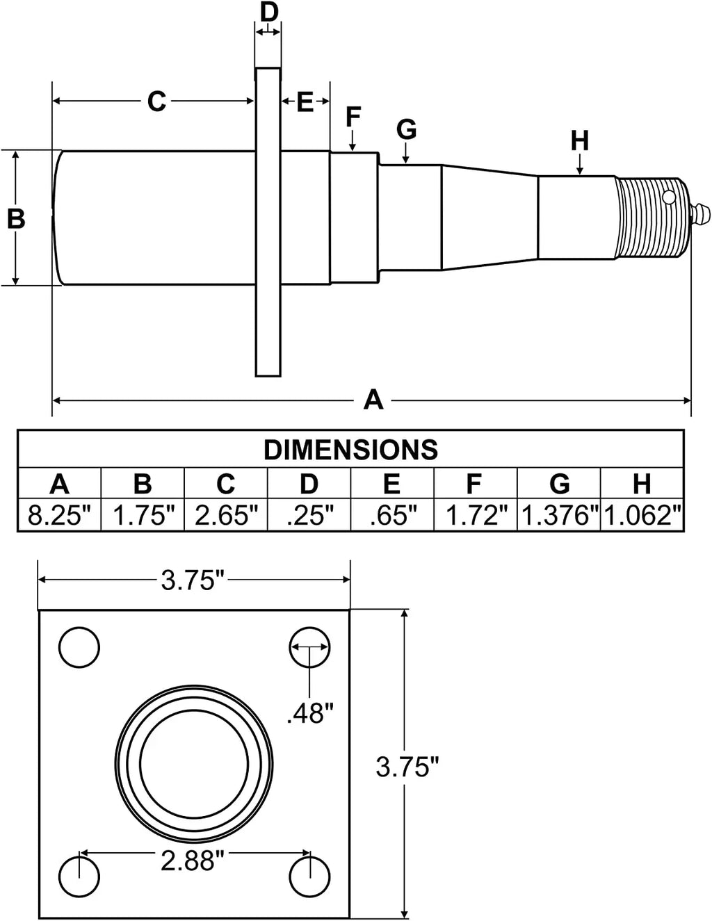 to Includes 1-3/8 Pair Spindles Inch &amp; 5-Bolt (2) Inch 1-1/16 on - Hub Inch 4-1/2 Trailer of Assemblies Bearings Tapered Flanged,