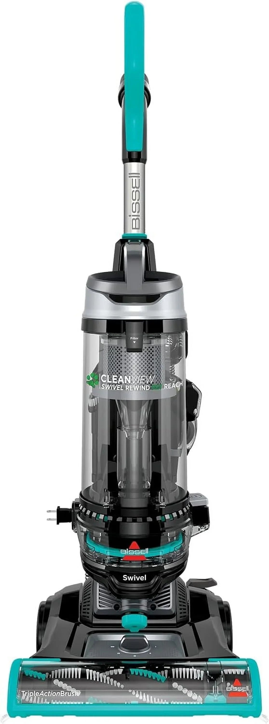 Swivel CleanView Pet Rewind, Automatic Release Vacuum (Color Cord Rewind may Quick and Swivel Wand, Bissell vary),Black Cleaner, Reach 3197A with Steering
