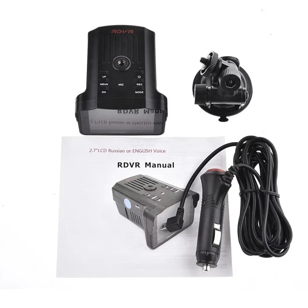 Cam 2-in-1 Car Camera Detector Recorder Dashboard 1080P Speed moobody and DVR Dash Angle Wide camera 140° Car Radars Car