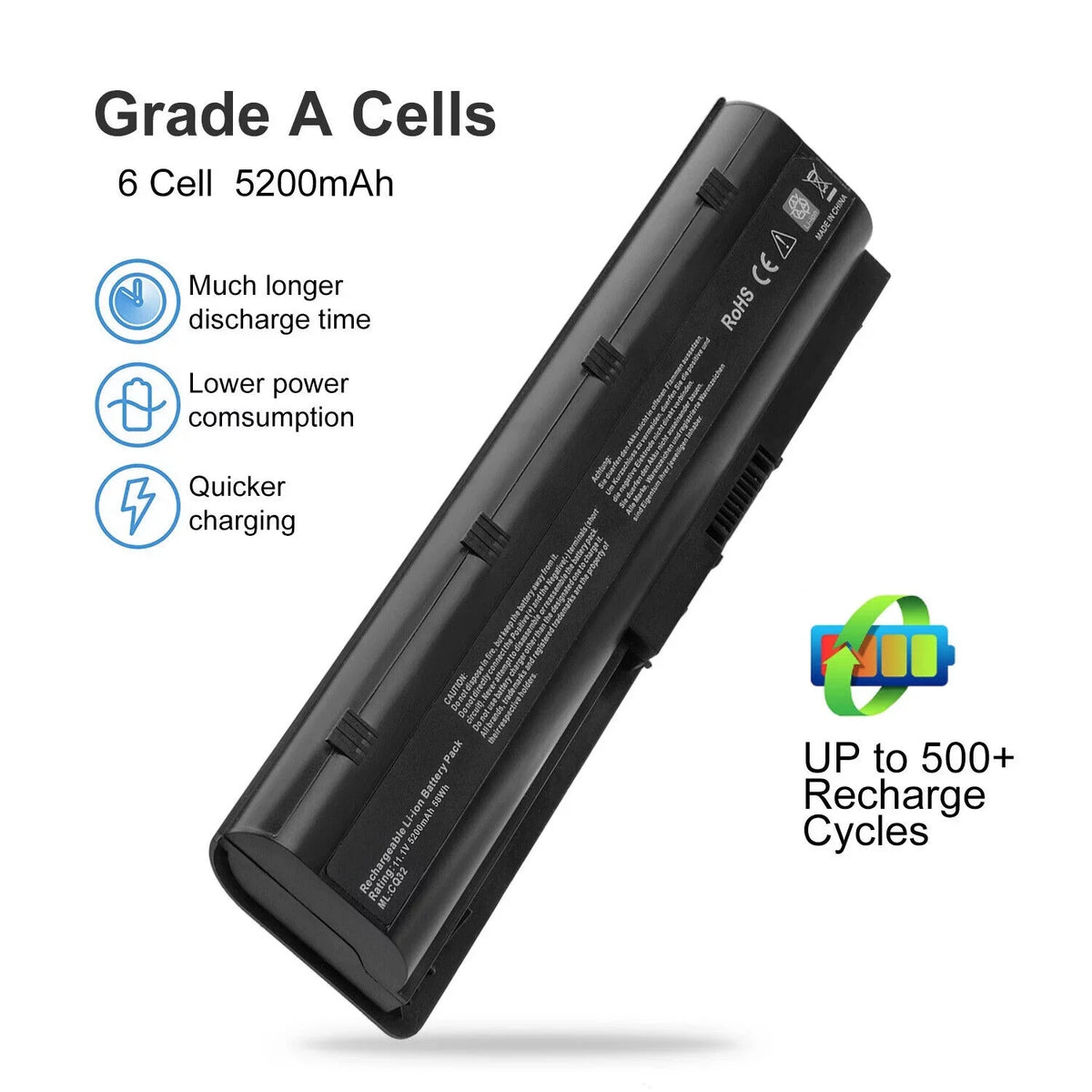 HP G4, G6, Pavilion 4400mAh CQ42 Presario Compaq CQ57 CQ56 for Laptop Battery
