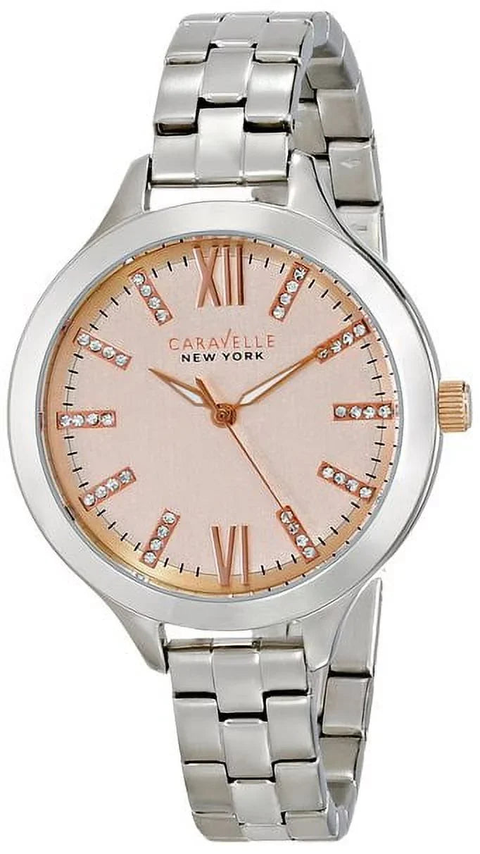 York Watch Steel 45L141 New Stainless Ladies Caravelle