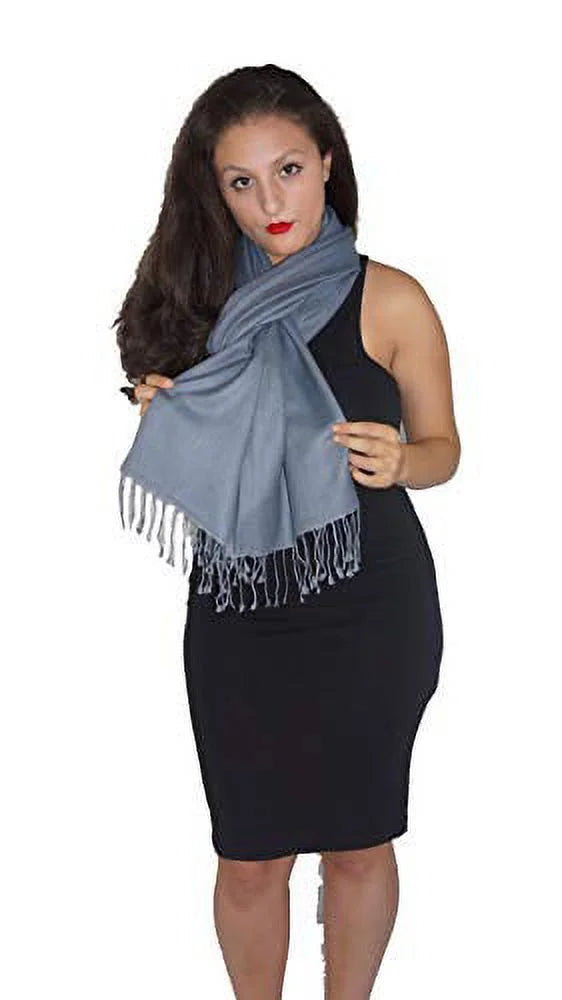 (Slate Shawl) Shawl/Shawls/Scarf/Scarves/Wrap/Stole/Muffler/Cape/Ruana/Blanket/Throw/Pashmina Shawl/Cashmere Grey Scarf/Wool/Silk Regular