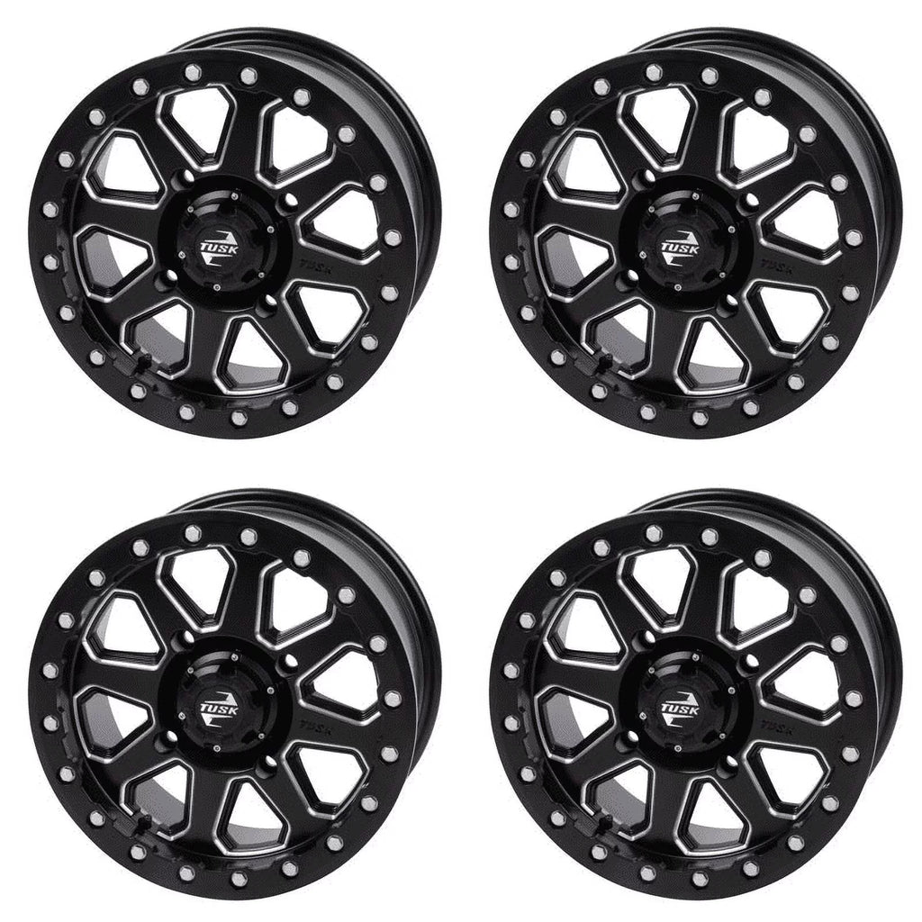 4.0 4/137 (4 Wheel Milled/black 15X7 Hd10 Defender For Xt Pack) 2020-2023 Beadlock Can-Am Uinta 3.0 + Tusk Pro