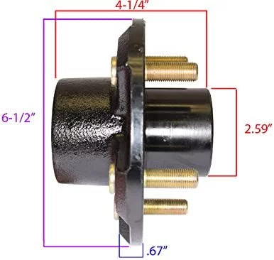 to Includes 1-3/8 Pair Spindles Inch &amp; 5-Bolt (2) Inch 1-1/16 on - Hub Inch 4-1/2 Trailer of Assemblies Bearings Tapered Flanged,