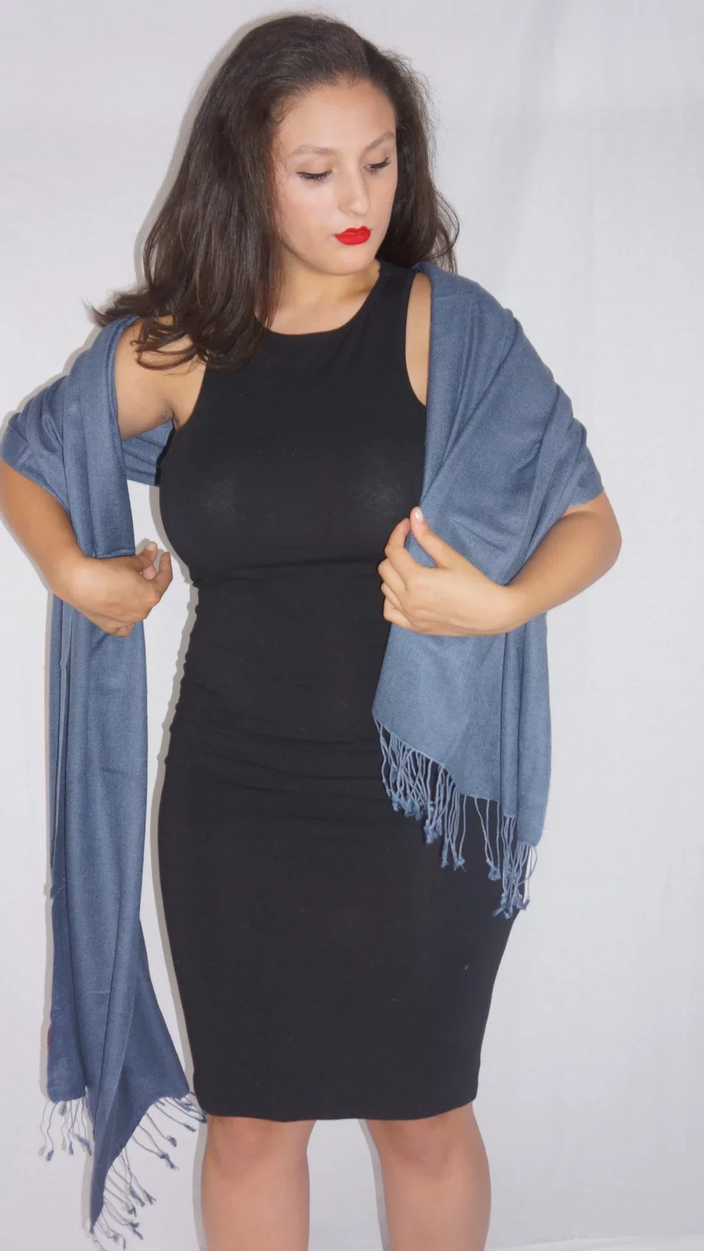 (Slate Shawl) Shawl/Shawls/Scarf/Scarves/Wrap/Stole/Muffler/Cape/Ruana/Blanket/Throw/Pashmina Shawl/Cashmere Grey Scarf/Wool/Silk Regular