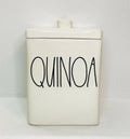 Square Ceramic Lid QUINOA by Rae Dunn Magenta with Canister LL Letter