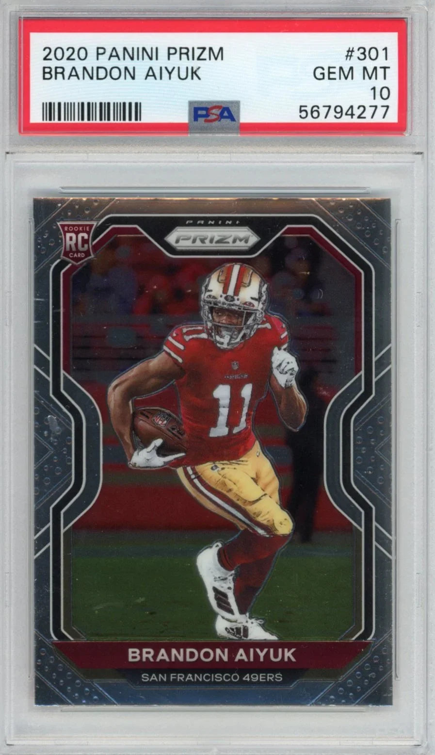 Gem Aiyuk Mint Football Prizm Brandon RC #301 Rookie 2020 PSA Panini 10 Card Graded
