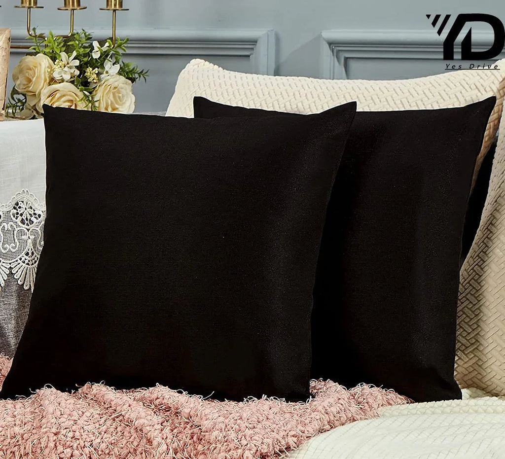 Linen Pillowcase Waterproof Chairs Set Farmhouse Cozy Cushion Square and Soft Covers Sofa of Throw for Case Pillow Decorative 2 and Outdoor