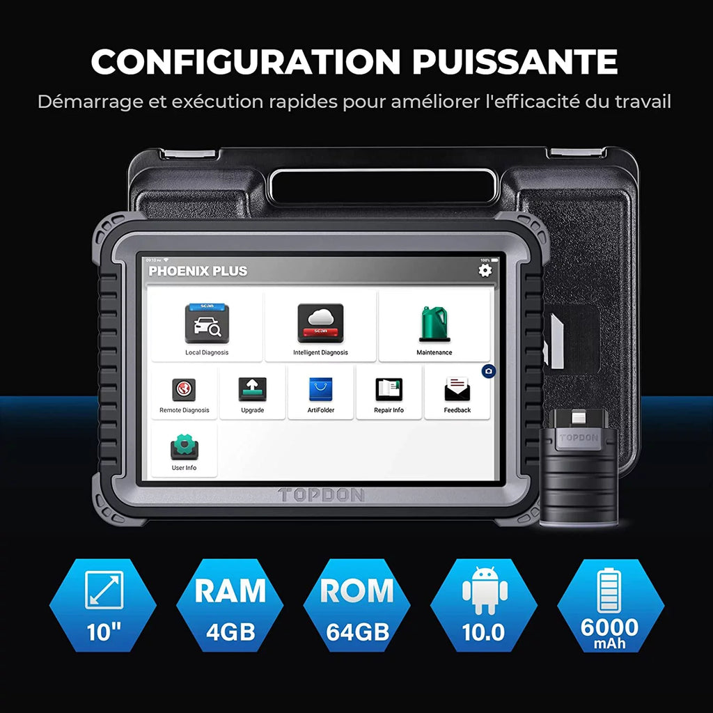 Bi-directional Car ECU Tool OBD2 Services Diagnostic Matching,34 TOPDON Scanner Coding, Phoenix Advanced Key Reset Scan Plus