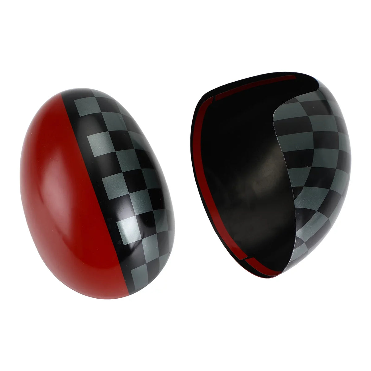 F56 Cooper Black/Grey Red Mirror Cover MINI for Hardtop F55 checkered