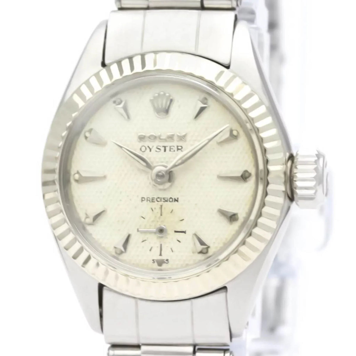 Watch BF551892 Used White Precision Vintage Gold Mens Steel Hand-Winding Authenticated 6525