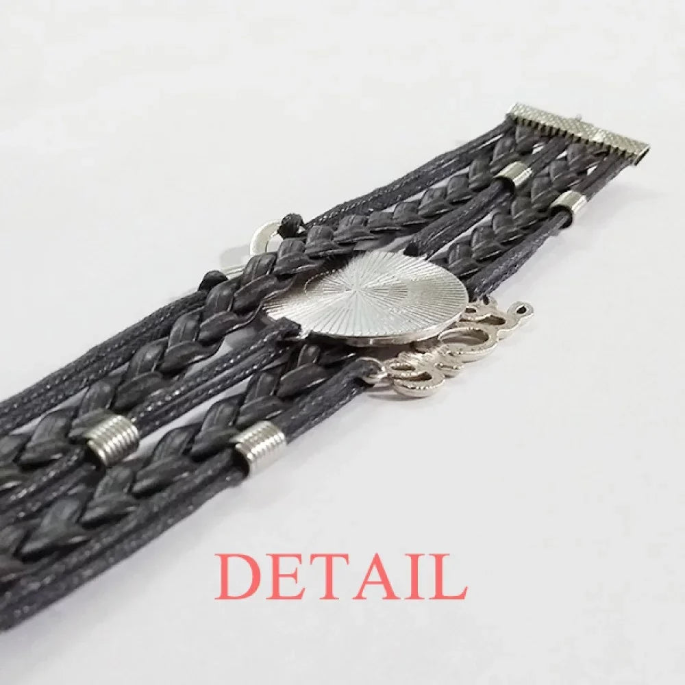 USA Leather White Rope Twisted Accessory Graffiti wristband Wristband Love Knitting House Liberty Spring