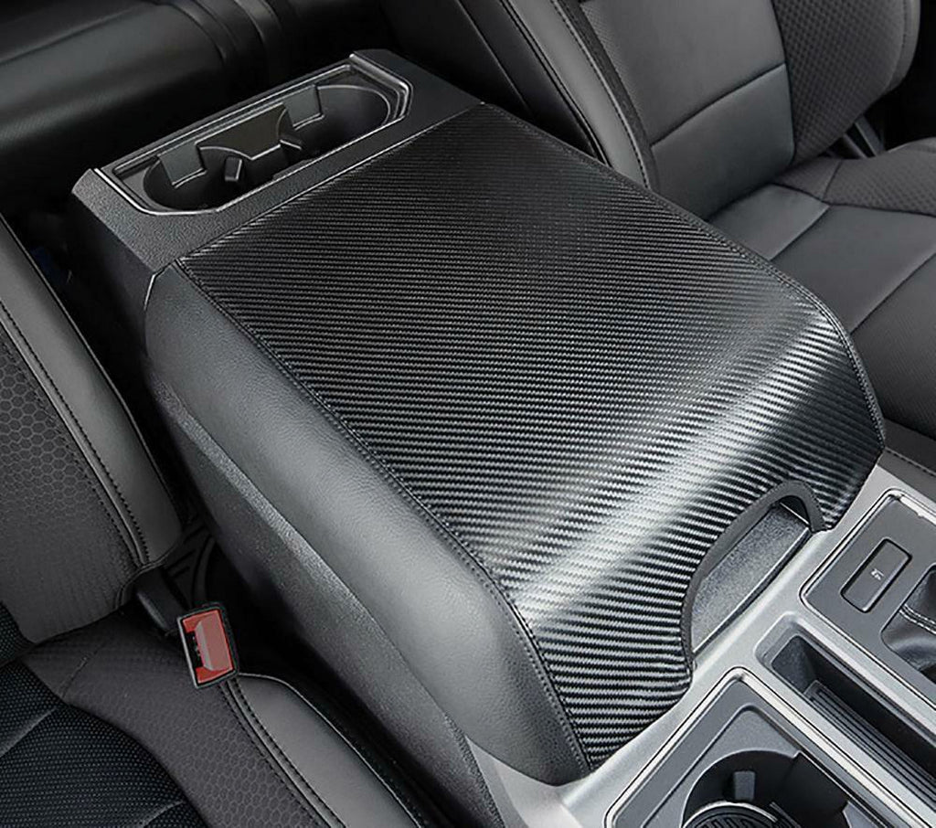 F150 Cover Leather Console Center Pad Protector Carbon Armrest Teledu