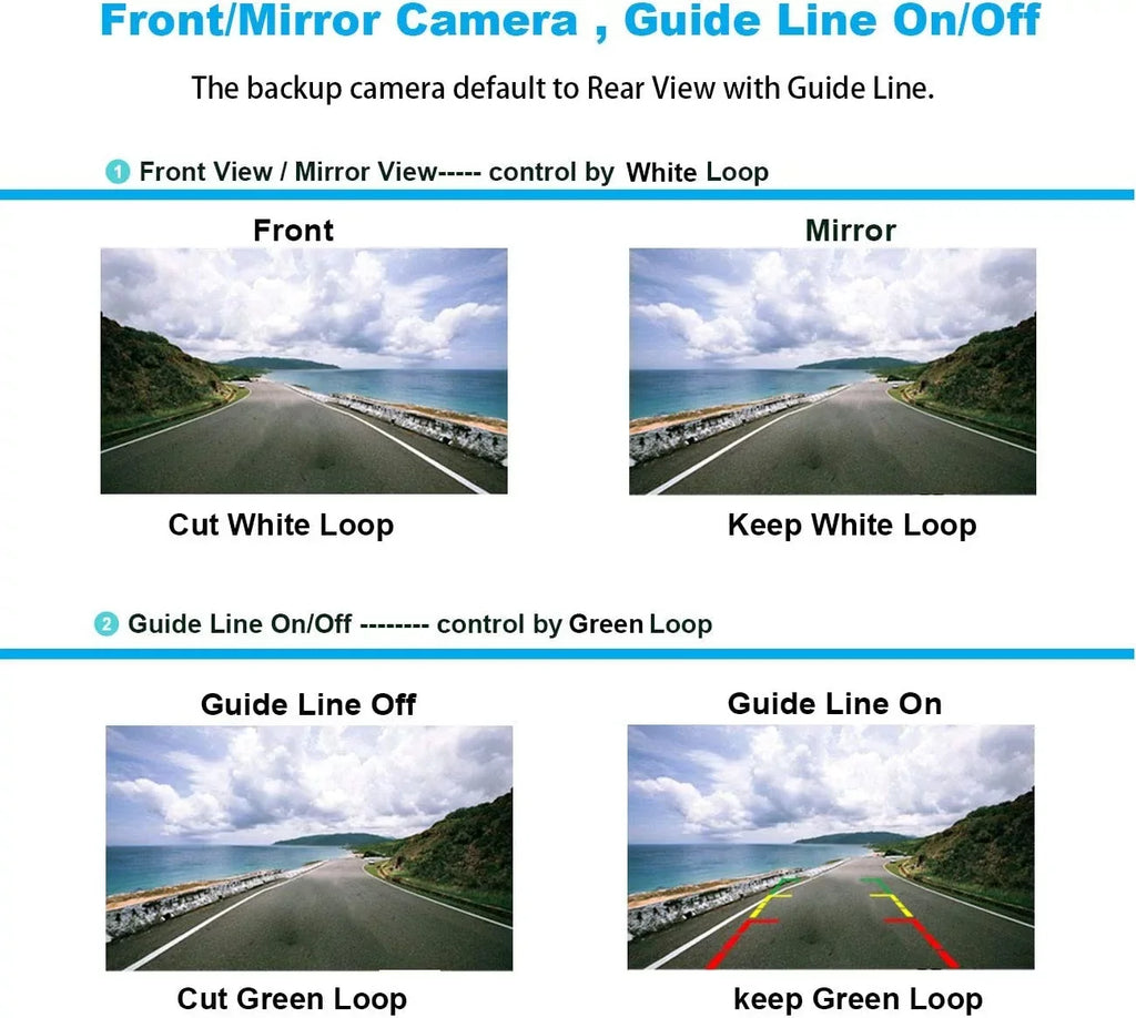 with Wide Angle Slim Universal HD Plate Chrome License Viewing Camera