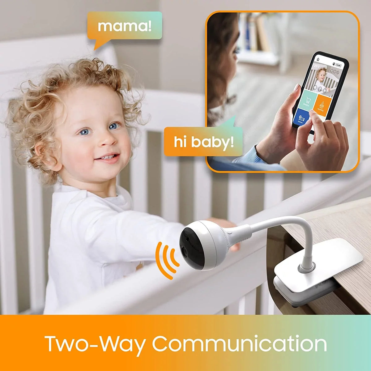 CHILLAX Baby Vision Monitor HogoR Full Night by WiFi Giraffe Pro Camera 2-Way Audio Smart HD