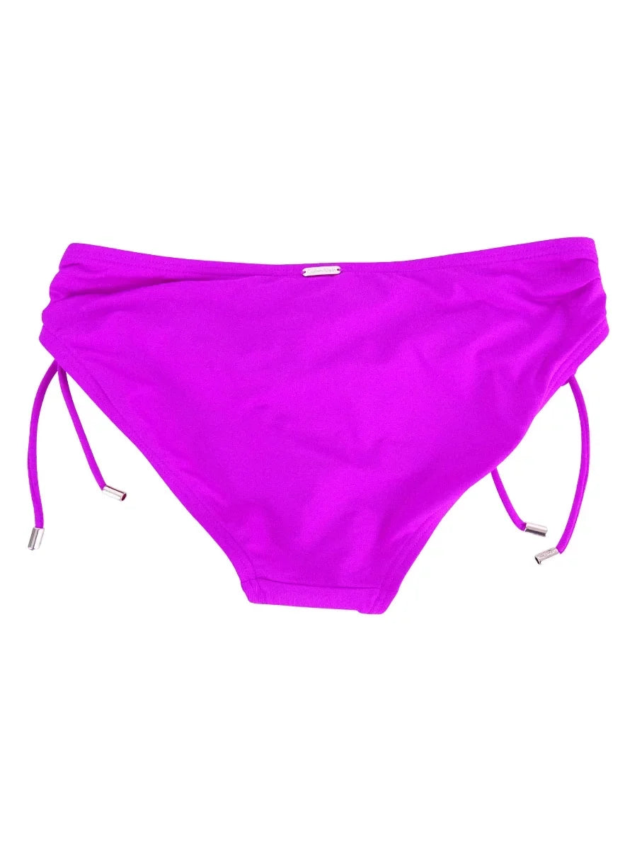 (XS, Bottoms Klein Fuschia) Side-Tie Women's Calvin Swim