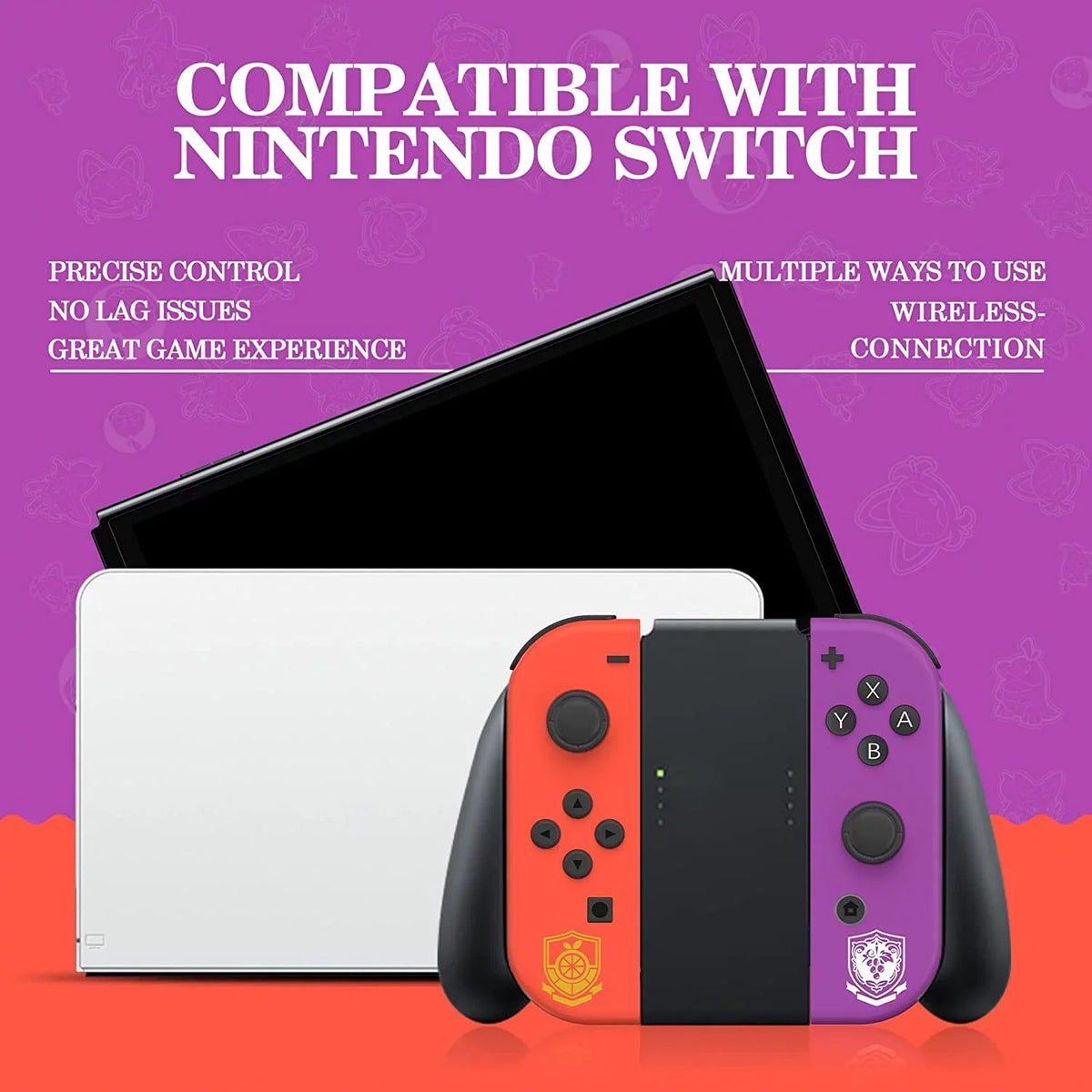 with Control Controllers,Compatible - Switch Switch Dual Nintendo Scarlet Controller,Support Violet Vibration/Wake-up/Motion