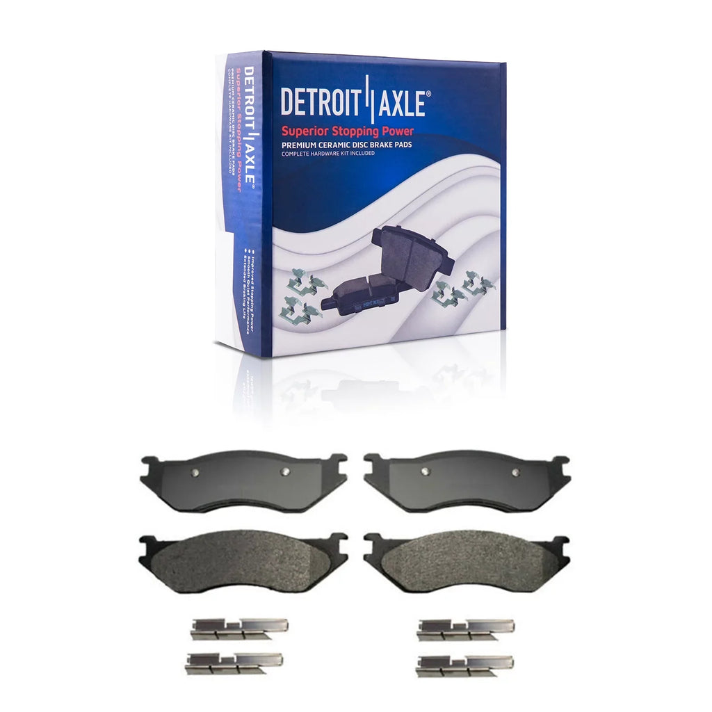 2005 02-05 - 2004 13.23'' Brake Replacement Kit Ceramic Ram Brake Pads Rotors Detroit 05-06 2006 1500, Durango, Dodge Calipers Brake Axle Brake 2003 2002 for Disc Front