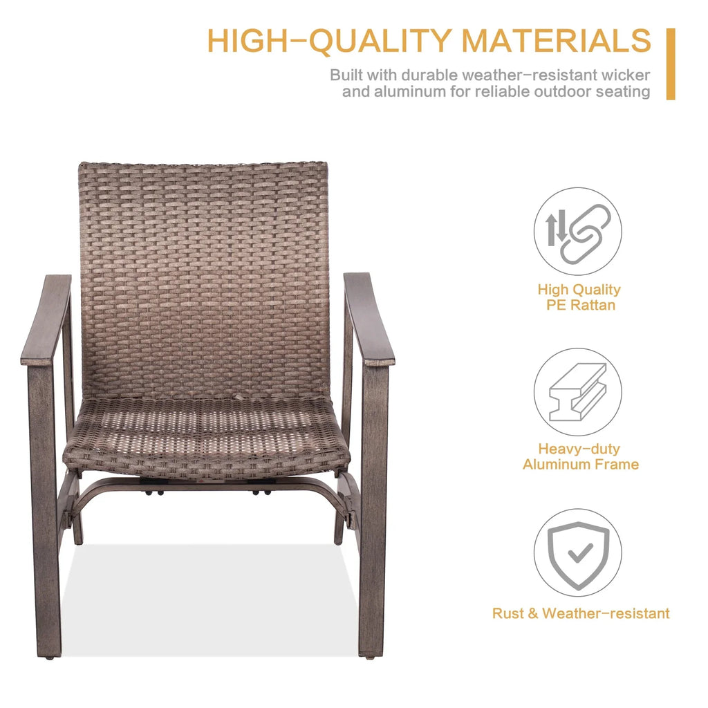 Table, Gas with Set Garden 15000 Pit Deck Patio Chairs 5 Yard Fire Rocking Outdoor Furniture Set Propane Wicker for All-Weather Piece 4 Motion Table, BTU Conversation Firepit 33.8"x27.2" &