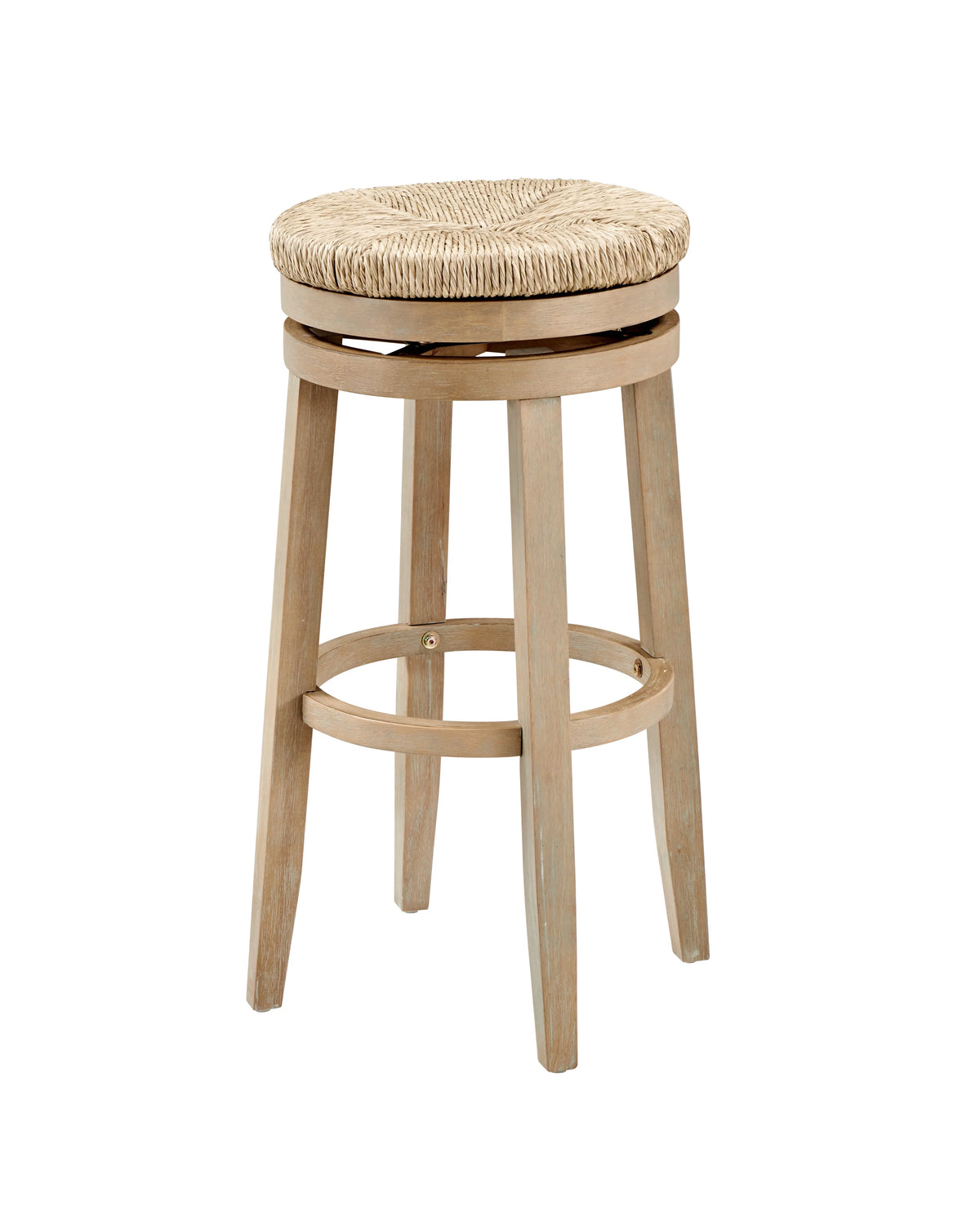 Morgan with Bar Natural Backless with Swivel, Rush 31.5" Natural Stool