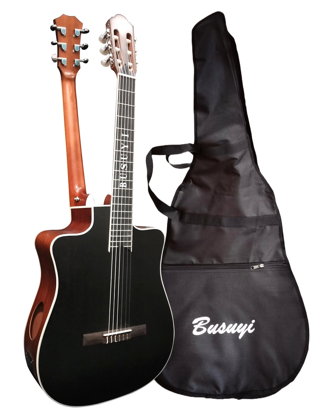 Guitar Sided + Strings Neck, 6 Busuyi /6 classical Acoustic 2021 Bag Double Double Strings NPT