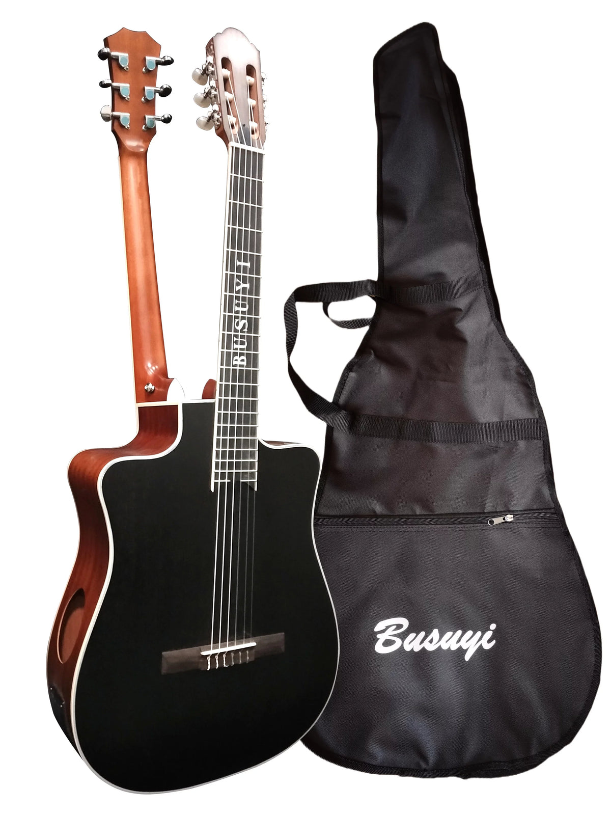 Guitar Sided + Strings Neck, 6 Busuyi /6 classical Acoustic 2021 Bag Double Double Strings NPT