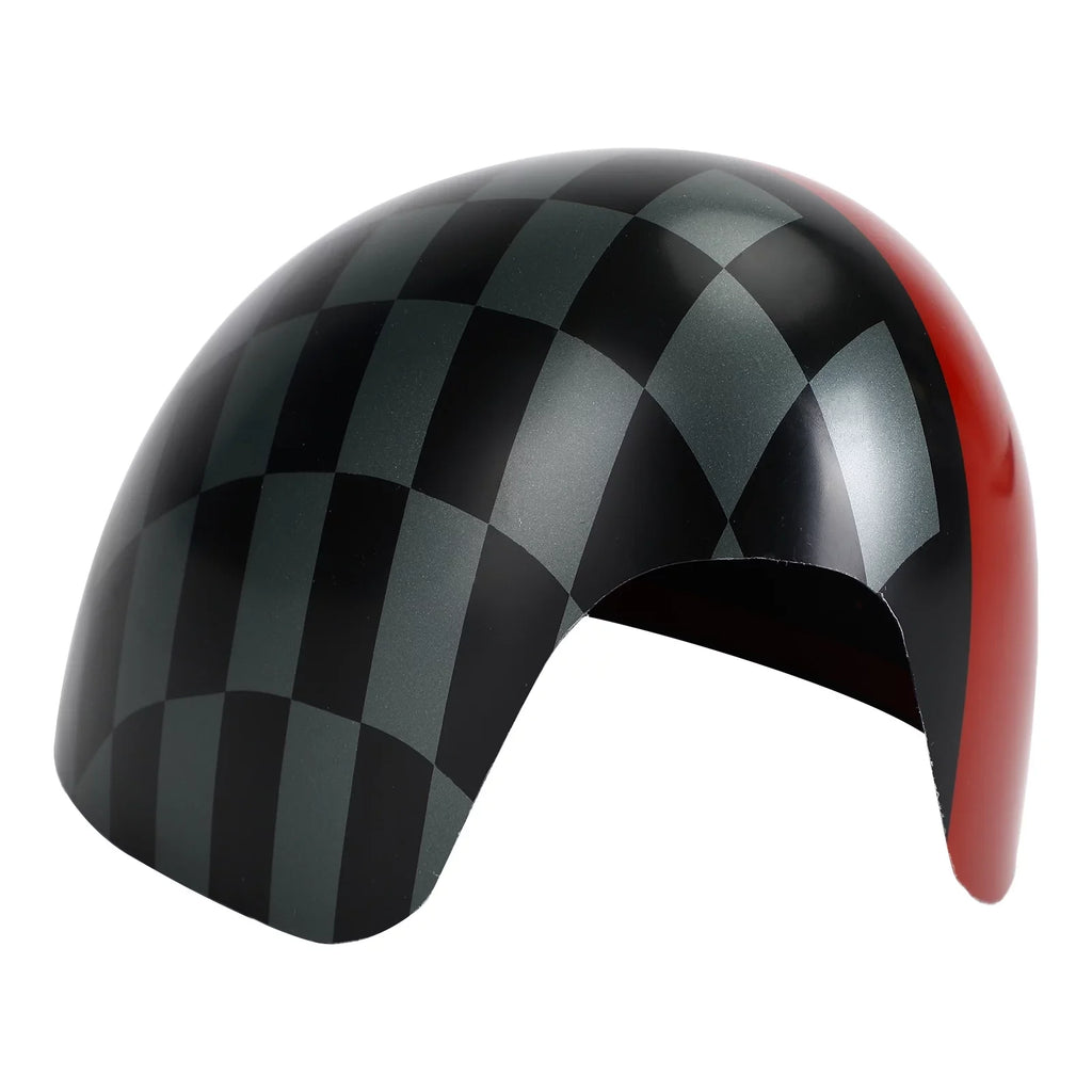 F56 Cooper Black/Grey Red Mirror Cover MINI for Hardtop F55 checkered
