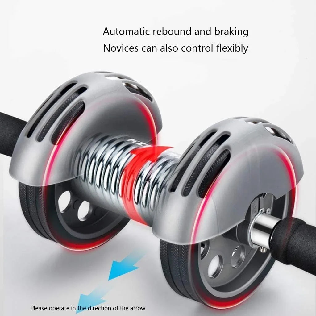 Wheel Fitness Automatic BY Gym Trainer at Core Home Equipmen Beginner Roller Dual for DCJA Exercise Abdominal Or Workouts Rebound