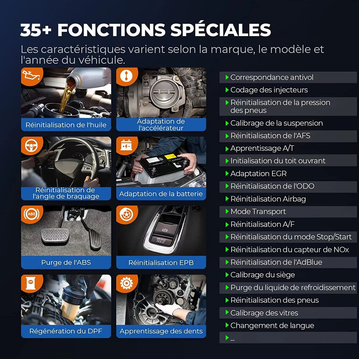 Bi-directional Car ECU Tool OBD2 Services Diagnostic Matching,34 TOPDON Scanner Coding, Phoenix Advanced Key Reset Scan Plus