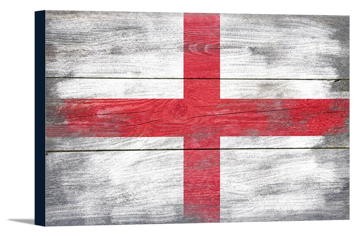 standard - nation Lantern (18x12 Artwork Wrapped Canvas) Gallery England Stretched Press Rustic