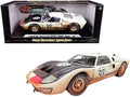 Hood After with Race 1/18 White Diecast II Model Version) 1966 by Car (Dirty GT-40 Collectibles #98 Black Shelby MK