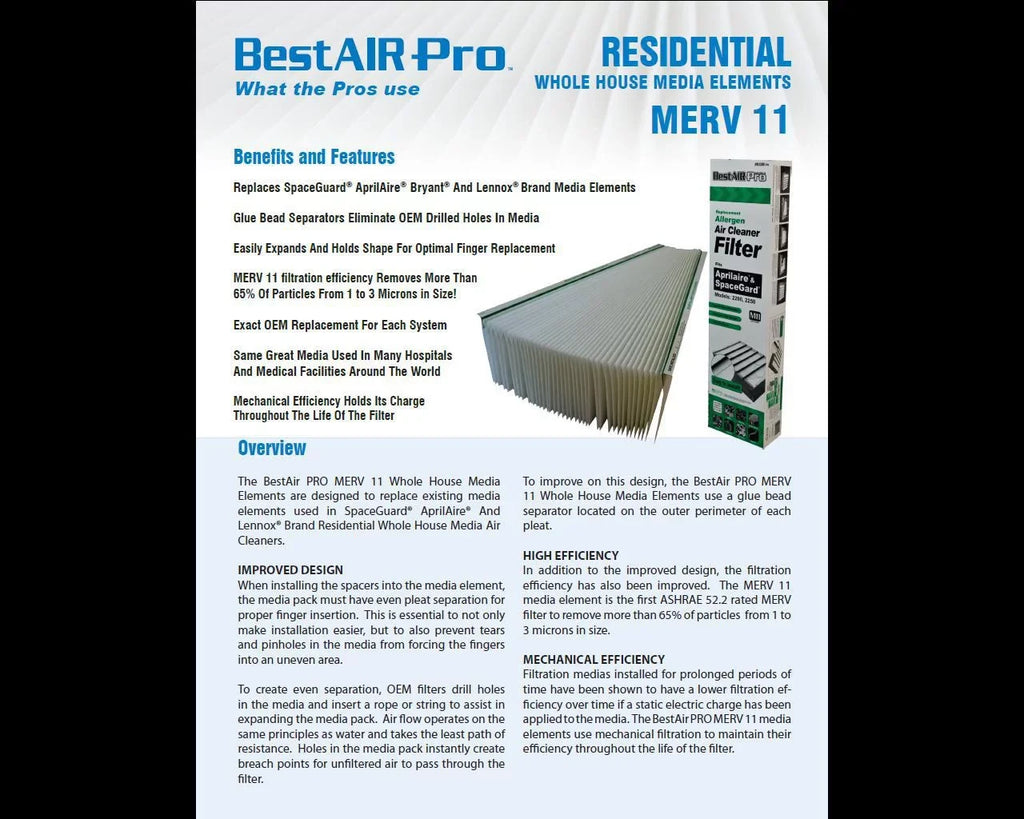 28 6 17 Lennox Healthy Climate x MERV 11 x Inch x0444 Filter Replacement