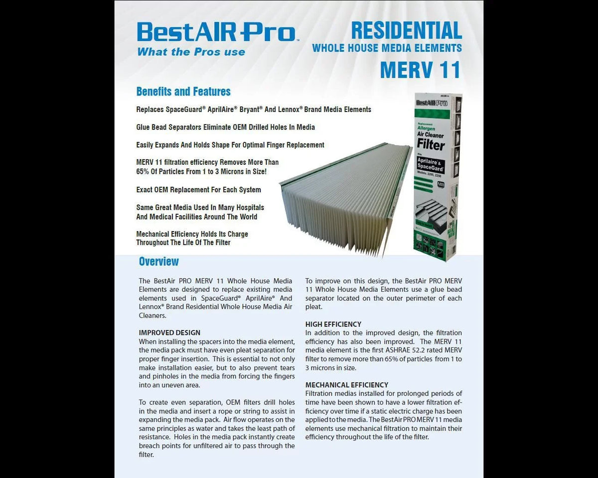28 6 17 Lennox Healthy Climate x MERV 11 x Inch x0444 Filter Replacement