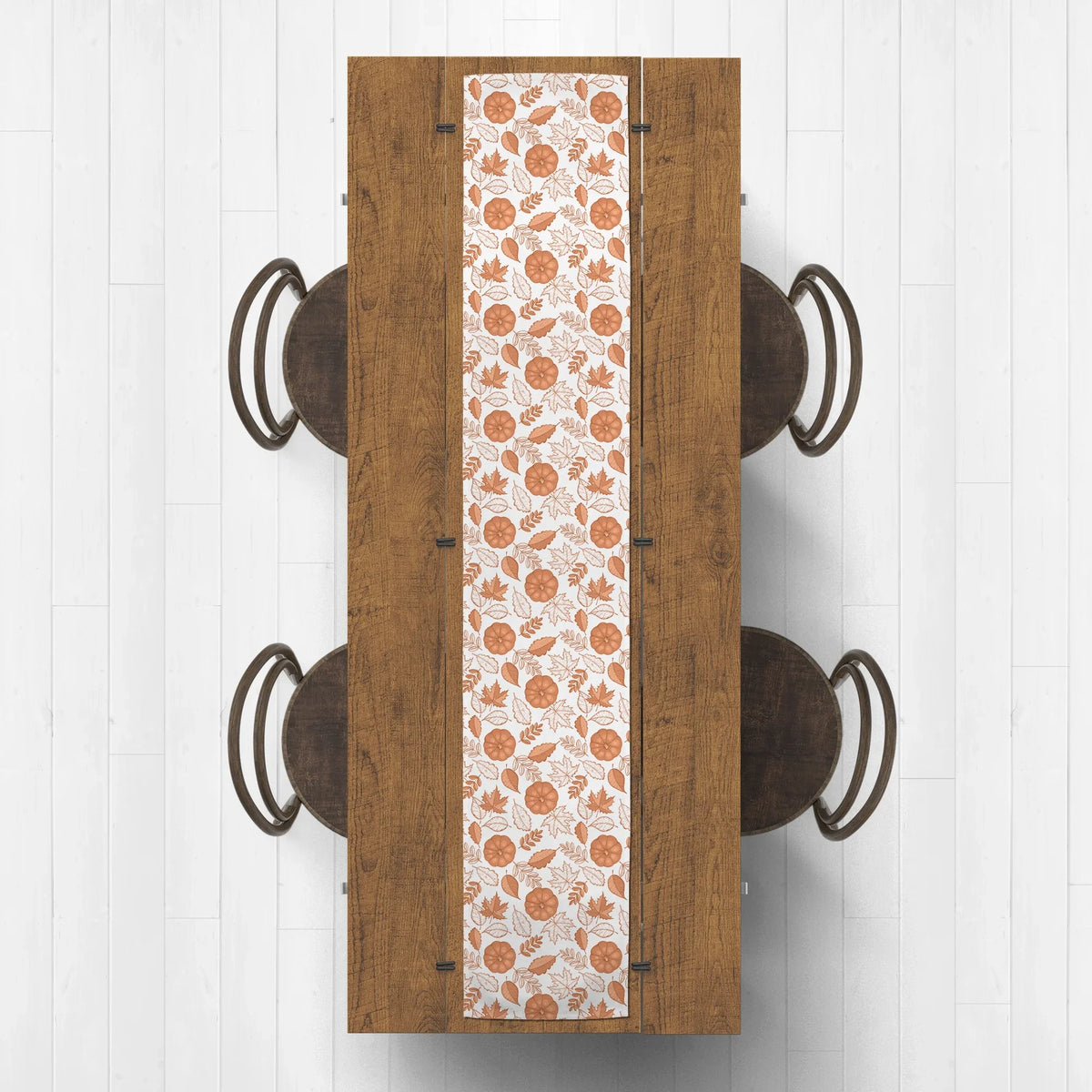 Creative Twill Poly Foliage Products 16x72 Fall Orange Runner Table