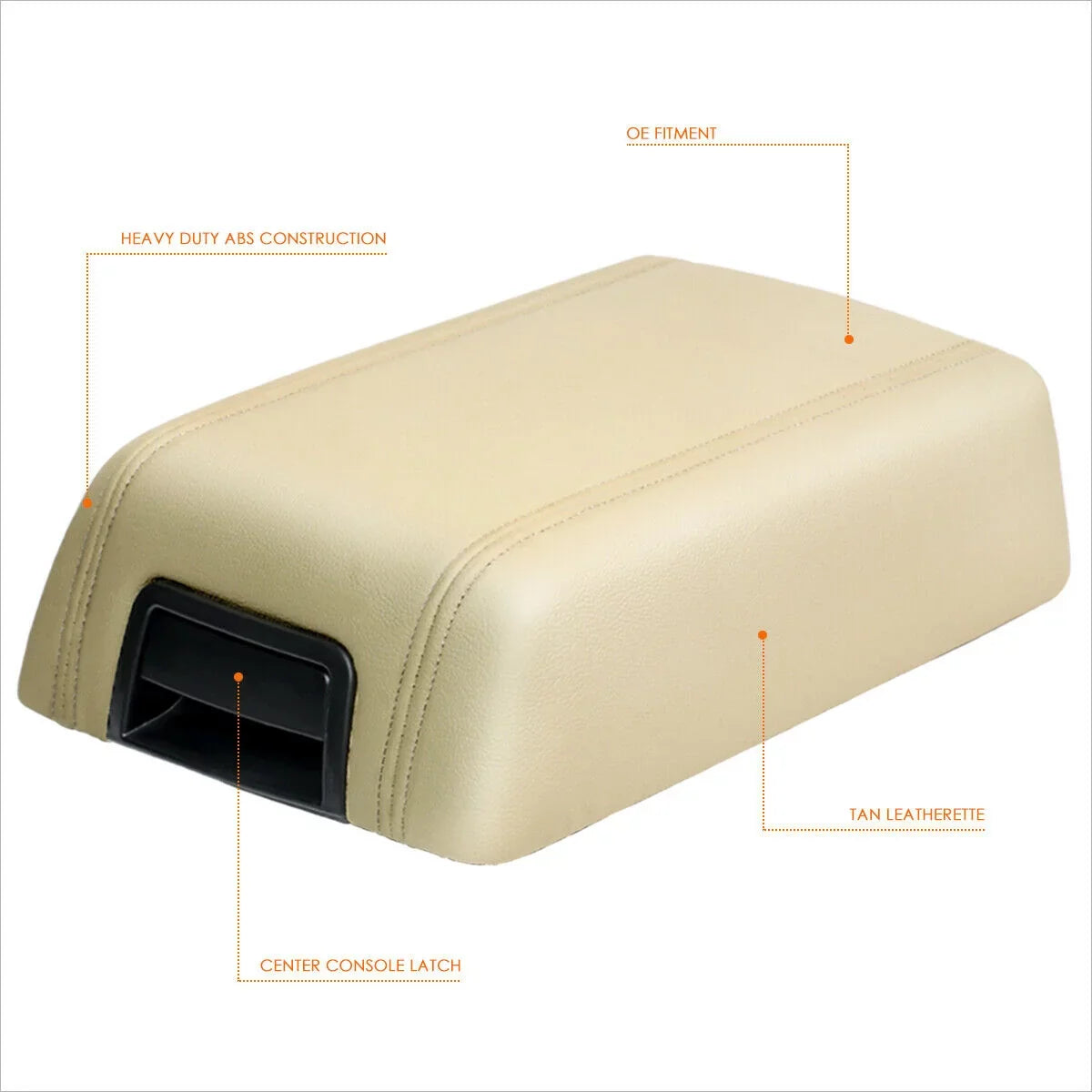 Beige Lid Top Kit For Latch Console Repair Center Cover Lincoln Armrest