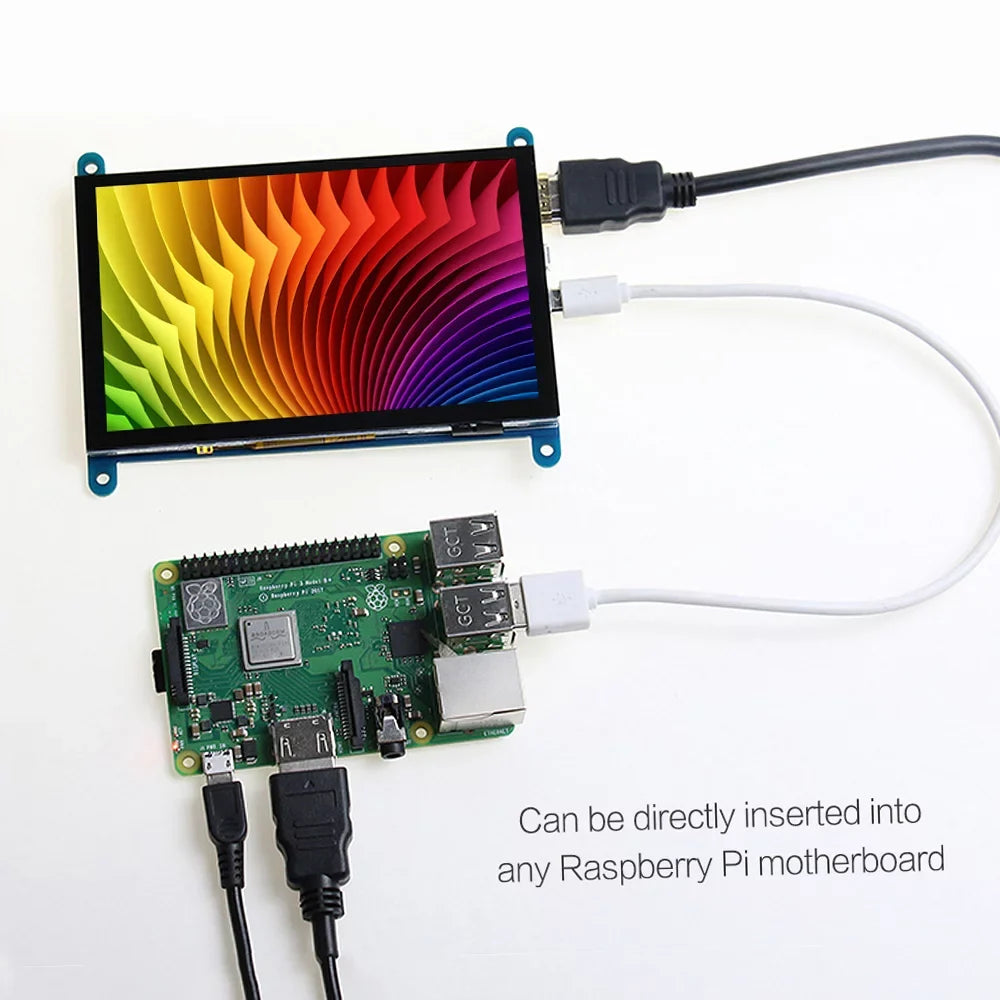800*480 Pi Resolution Raspberry Inch Compatible with Tool Andoer 5 Touchscreen Capacitive with Portable Interface Small Display USB