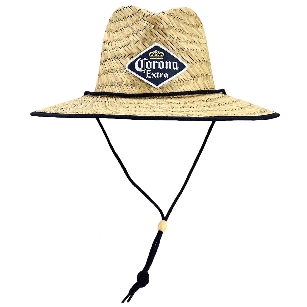and Woven with Corona Patch Sun Hat Printed brim Under