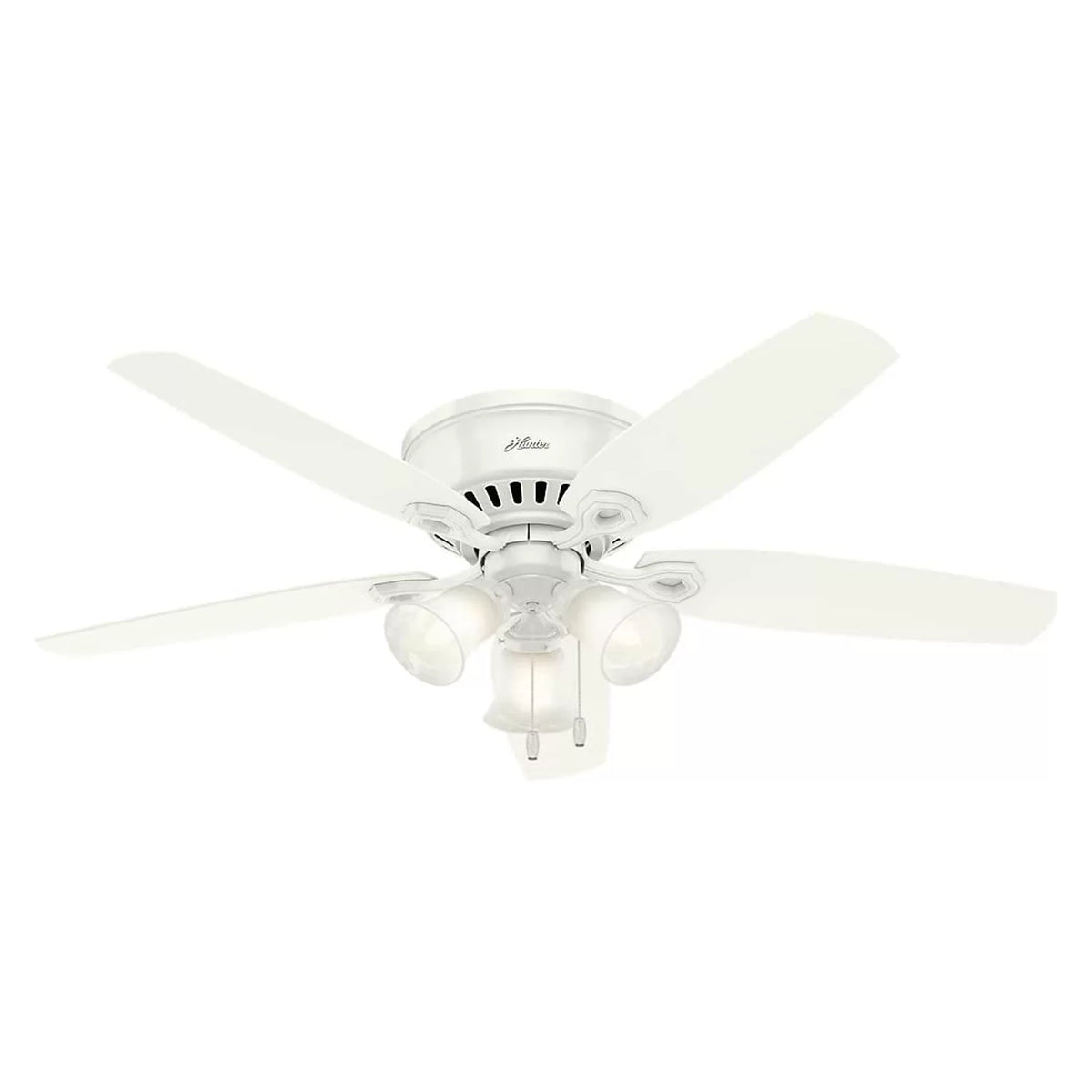 Snow Profile w/ Low Company White 52" Fan Fan Chain, Pull Hunter Builder Ceiling
