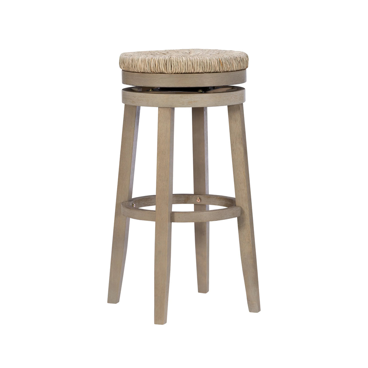 Morgan with Bar Natural Backless with Swivel, Rush 31.5" Natural Stool